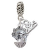 Silver Plated Mermaid & Lobster Spinner - Silver Plated Twist Rope Bead Charm Dangle with Mini Year 2025: Year to Remember Jewelry Gift - Celebrations