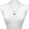 Silver Plated Music Sheet with Hearts - Silver Plated Twist Rope Bead Charm Dangle with Mini Year 2025 as a necklace pendant