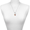 Silver Plated ABC Cutout School Slate - Silver Plated Twist Rope Bead Charm Dangle with Mini Year 2025 as a necklace pendant