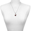 Silver Plated Large Maroon Paw - Silver Plated Twist Rope Bead Charm Dangle with Mini Year 2025 as a necklace pendant