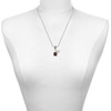 Silver Plated Small Maroon Paw - Silver Plated Twist Rope Bead Charm Dangle with Mini Year 2025 as a necklace pendant