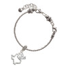 Silver Plated Texas Outline - Silver Plated Twist Rope Bead Charm Dangle with Mini Year 2025 on a large hole bead bracelet Jewelry Ideas and Examples