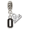 Silver Plated Black Number - 0 - Silver Plated Twist Rope Bead Charm Dangle with Mini Year 2025: Year to Remember Jewelry Gift - Celebrations