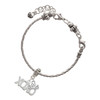 Silver Plated XOXO - Silver Plated Twist Rope Bead Charm Dangle with Mini Year 2025 on a large hole bead bracelet Jewelry Ideas and Examples