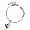 Silver Plated Texas with Rope Border - Silver Plated Twist Rope Bead Charm Dangle with Mini Year 2025 on a large hole bead bracelet Jewelry Ideas and Examples