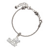 Silver Plated Big Sister Cutout - Silver Plated Twist Rope Bead Charm Dangle with Mini Year 2025 on a large hole bead bracelet Jewelry Ideas and Examples