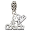 Silver Plated #1 Coach - Silver Plated Twist Rope Bead Charm Dangle with Mini Year 2025: Year to Remember Jewelry Gift - Celebrations