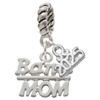 Silver Plated Band Mom - Silver Plated Twist Rope Bead Charm Dangle with Mini Year 2025: Year to Remember Jewelry Gift - Celebrations