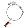 Silver Plated Texas Flip Flop - Silver Plated Twist Rope Bead Charm Dangle with Mini Year 2025 on a large hole bead bracelet Jewelry Ideas and Examples