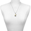 Silver Plated Soccer ball - Crown - Silver Plated Twist Rope Bead Charm Dangle with Mini Year 2025 as a necklace pendant