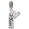 Silver Plated Hope - Silver Plated Twist Rope Bead Charm Dangle with Mini Year 2025: Year to Remember Jewelry Gift - Celebrations