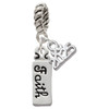 Silver Plated Faith - Silver Plated Twist Rope Bead Charm Dangle with Mini Year 2025: Year to Remember Jewelry Gift - Celebrations