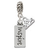 Silver Plated Inspire - Silver Plated Twist Rope Bead Charm Dangle with Mini Year 2025: Year to Remember Jewelry Gift - Celebrations