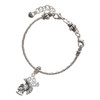 Silver Plated Large Trojan - Mascot - Silver Plated Twist Rope Bead Charm Dangle with Mini Year 2025 on a large hole bead bracelet Jewelry Ideas and Examples