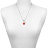Silver Plated Small Pumpkin With Lines - Silver Plated Twist Rope Bead Charm Dangle with Mini Year 2025 as a necklace pendant