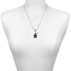 Enamel Gingerbread Cookie Boy - Silver Plated Twist Rope Bead Charm Dangle with Mini Year 2025 as a necklace pendant