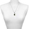 Enamel Gingerbread Cookie Girl - Silver Plated Twist Rope Bead Charm Dangle with Mini Year 2025 as a necklace pendant