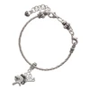 Silver Plated Knight - Mascot - Silver Plated Twist Rope Bead Charm Dangle with Mini Year 2025 on a large hole bead bracelet Jewelry Ideas and Examples