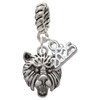 Silver Plated Small Bear - Mascot - Silver Plated Twist Rope Bead Charm Dangle with Mini Year 2025: Year to Remember Jewelry Gift - Celebrations
