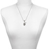 Silver Plated Small Lion - Mascot - Silver Plated Twist Rope Bead Charm Dangle with Mini Year 2025 as a necklace pendant