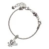 Silver Plated Small Eagle - Mascot - Silver Plated Twist Rope Bead Charm Dangle with Mini Year 2025 on a large hole bead bracelet Jewelry Ideas and Examples
