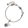 Silver Plated Small Pirate - Mascot - Silver Plated Twist Rope Bead Charm Dangle with Mini Year 2025 on a large hole bead bracelet Jewelry Ideas and Examples