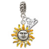 Silver Plated Enamel Sun - Silver Plated Twist Rope Bead Charm Dangle with Mini Year 2025: Year to Remember Jewelry Gift - Celebrations