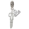 Silver Plated Scissors - Silver Plated Twist Rope Bead Charm Dangle with Mini Year 2025: Year to Remember Jewelry Gift - Celebrations