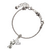 Silver Plated Unicorn - Silver Plated Twist Rope Bead Charm Dangle with Mini Year 2025 on a large hole bead bracelet Jewelry Ideas and Examples