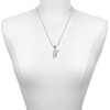 Silver Plated Cornet - Silver Plated Twist Rope Bead Charm Dangle with Mini Year 2025 as a necklace pendant