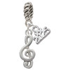 Silver Plated Clef - Silver Plated Twist Rope Bead Charm Dangle with Mini Year 2025: Year to Remember Jewelry Gift - Celebrations