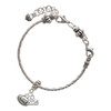 Silver Plated Mini Football - Silver Plated Twist Rope Bead Charm Dangle with Mini Year 2025 on a large hole bead bracelet Jewelry Ideas and Examples