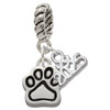 Silver Plated Small Paw - Silver Plated Twist Rope Bead Charm Dangle with Mini Year 2025: Year to Remember Jewelry Gift - Celebrations