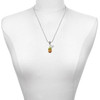 Silver Plated Enamel Pineapple - Silver Plated Twist Rope Bead Charm Dangle with Mini Year 2025 as a necklace pendant