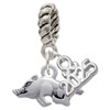 Silver Plated Antiqued Razorback - Silver Plated Twist Rope Bead Charm Dangle with Mini Year 2025: Year to Remember Jewelry Gift - Celebrations