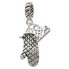 Silver Plated Oven Mitt - Silver Plated Twist Rope Bead Charm Dangle with Mini Year 2025: Year to Remember Jewelry Gift - Celebrations