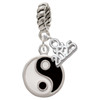 Silver Plated Enamel Yin and Yang - Silver Plated Twist Rope Bead Charm Dangle with Mini Year 2025: Year to Remember Jewelry Gift - Celebrations
