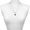 Silver Plated Enamel Yin and Yang - Silver Plated Twist Rope Bead Charm Dangle with Mini Year 2025 as a necklace pendant