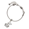 Silver Plated Crown with AB Crystal - Silver Plated Twist Rope Bead Charm Dangle with Mini Year 2025 on a large hole bead bracelet Jewelry Ideas and Examples