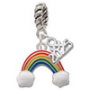 Silver Plated Enamel Rainbow - Silver Plated Twist Rope Bead Charm Dangle with Mini Year 2025: Year to Remember Jewelry Gift - Celebrations
