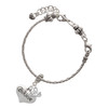 Silver Plated Large Believe with Ribbon Heart - Silver Plated Twist Rope Bead Charm Dangle with Mini Year 2025 on a large hole bead bracelet Jewelry Ideas and Examples