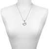 Silver Plated Heart with 3 AB Crystals - Believe Faith Prayer - Silver Plated Twist Rope Bead Charm Dangle with Mini Year 2025 as a necklace pendant