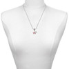 Silver Plated Pink Dragonfly with Crystal - Silver Plated Twist Rope Bead Charm Dangle with Mini Year 2025 as a necklace pendant