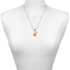 Silver Plated Large Water Polo Ball - Silver Plated Twist Rope Bead Charm Dangle with Mini Year 2025 as a necklace pendant