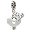 Silver Plated Large Heart with Cutout - Silver Plated Twist Rope Bead Charm Dangle with Mini Year 2025: Year to Remember Jewelry Gift - Celebrations