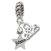 Silver Plated Mini ''Believe'' Star - Silver Plated Twist Rope Bead Charm Dangle with Mini Year 2025: Year to Remember Jewelry Gift - Celebrations