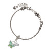 Silver Plated Butterfly with Green Wings - Silver Plated Twist Rope Bead Charm Dangle with Mini Year 2025 on a large hole bead bracelet Jewelry Ideas and Examples