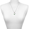 Silver Plated Butterfly with Green Wings - Silver Plated Twist Rope Bead Charm Dangle with Mini Year 2025 as a necklace pendant