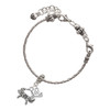 Silver Plated Crab - Silver Plated Twist Rope Bead Charm Dangle with Mini Year 2025 on a large hole bead bracelet Jewelry Ideas and Examples