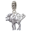 Silver Plated Moose - Silver Plated Twist Rope Bead Charm Dangle with Mini Year 2025: Year to Remember Jewelry Gift - Celebrations